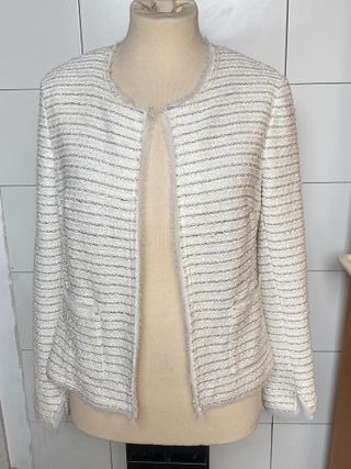 Giacca corta bianco panna Massimo Dutti M
