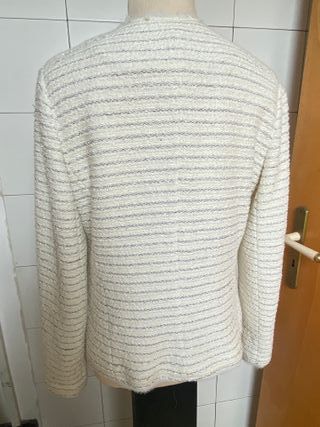 Giacca corta bianco panna Massimo Dutti M
