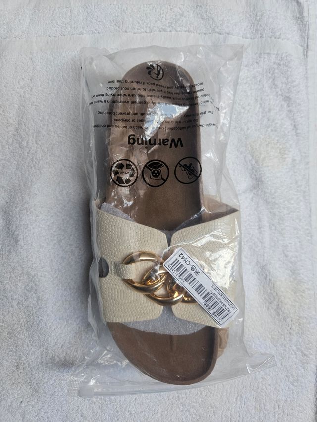 Ciabatte estive beige oro - eleganti