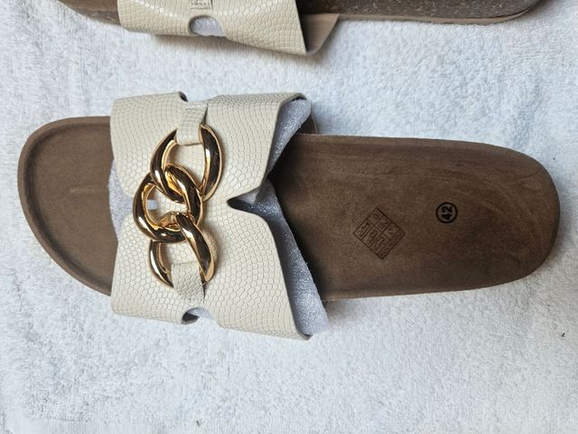 Ciabatte estive beige oro - eleganti