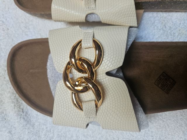 Ciabatte estive beige oro - eleganti