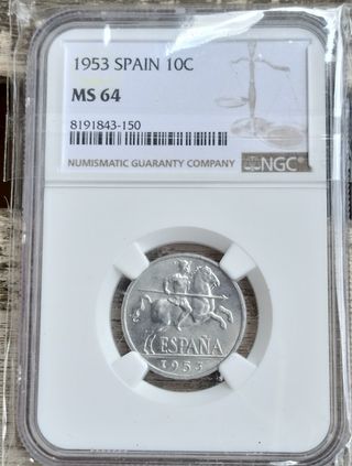Colección 4 Monedas España NGC MS63-65