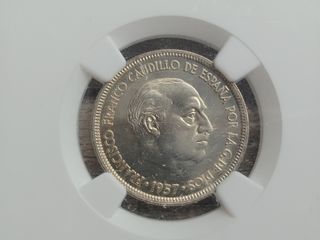 Colección 4 Monedas España NGC MS63-65