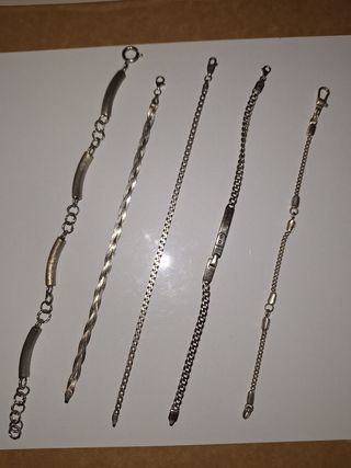 Lotto 5 Braccialetti Argento | Gioielli