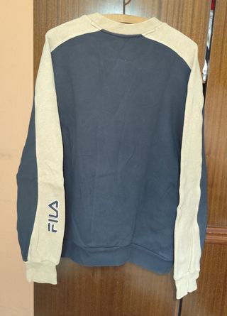 Sudadera Fila Vintage azul y beige