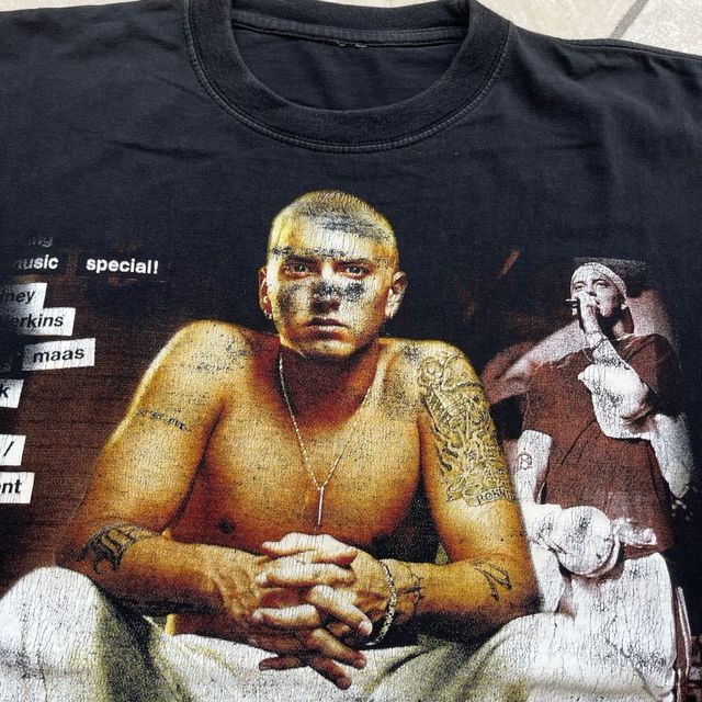 Vintage 2003 Eminem Slim Shady rap promo tee L