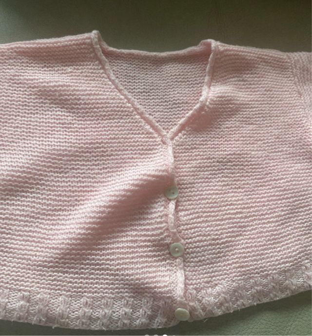 Chaqueta rosa bebé 24 meses handmade
