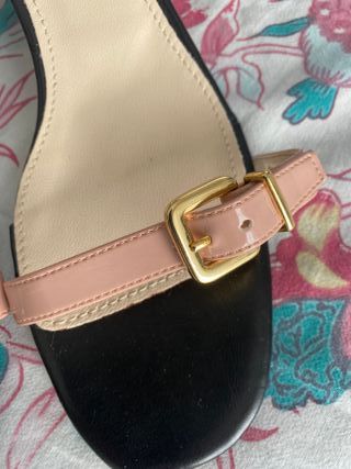 Sandali donna tacco medio Neri Rosa Tg 42