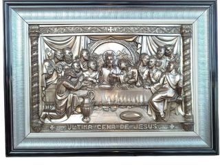 Cuadro Última Cena de Jesús - relieve