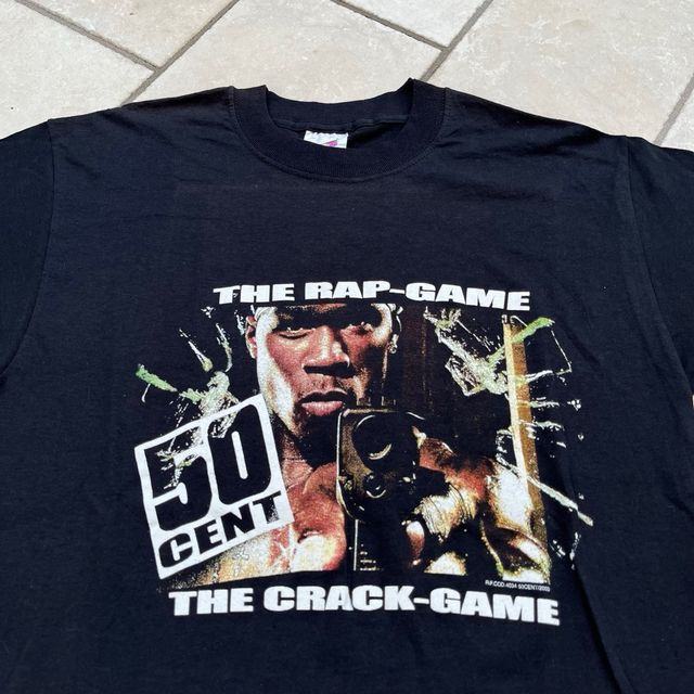 Vintage 2003 50 Cent Rap Game Crack Game rap tee M