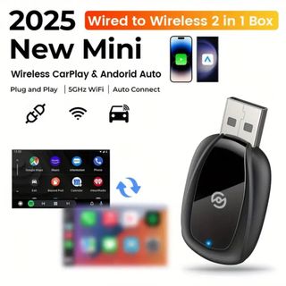 Adaptador inalámbrico 2 en 1 CarPlay & Android Aut
