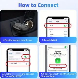 Adaptador inalámbrico 2 en 1 CarPlay & Android Aut