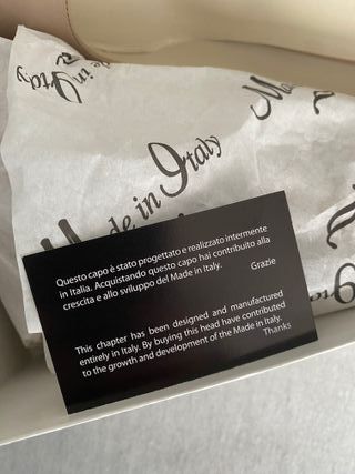 Décolleté beige pelle con tacco n 42