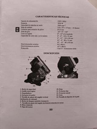 Sierra Ingletadora 1050W
