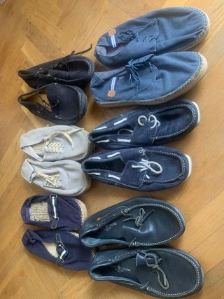 Lote 6 pares zapatos hombre - azul, negro