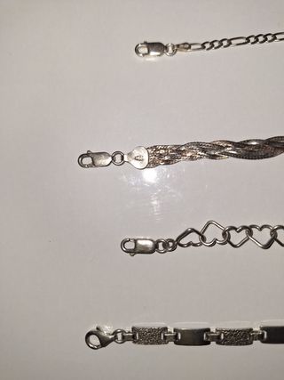 4 Braccialetti Argento 925