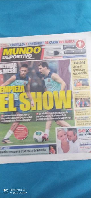 Mundo deportivo.Messi y Neymar