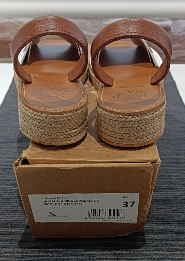 Menorquinas Popa blancas y marrones nº37