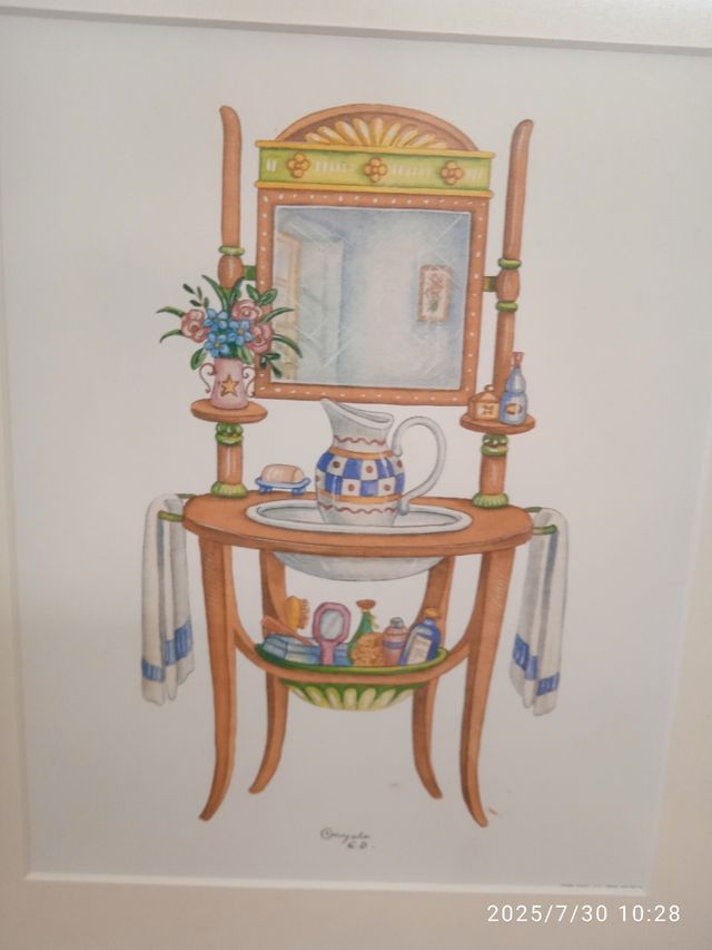 Cuadro para cuarto de Baño antiguo