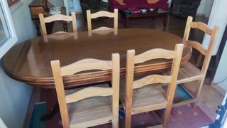Mesa ovalada madera (extensible)