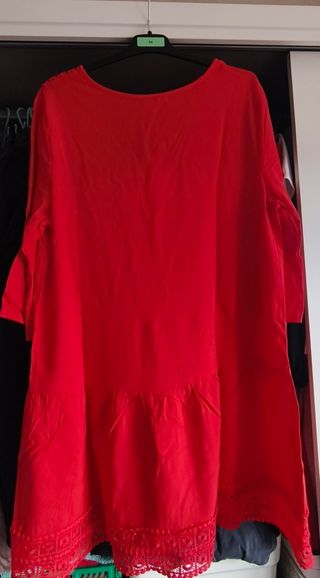 Vestido rojo/coral playa
