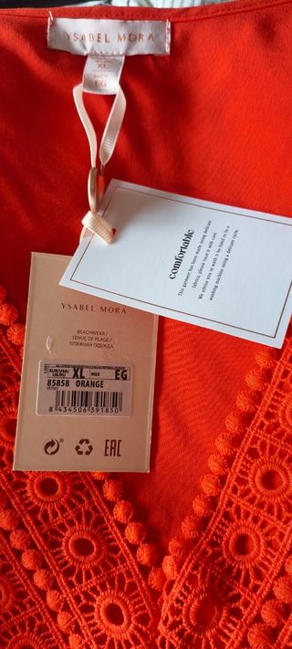 Vestido rojo/coral playa
