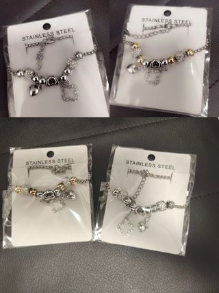 Braccialetti acciaio - oro, argento