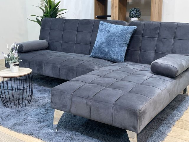 Chaiselongue gris plata - Sofá cama en oferta