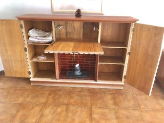 Mueble chimenea vintage años 50