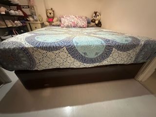 Canapé cama 1,50m azul y marrón