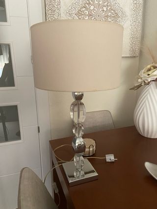 Lámpara pie moderna - beige plata