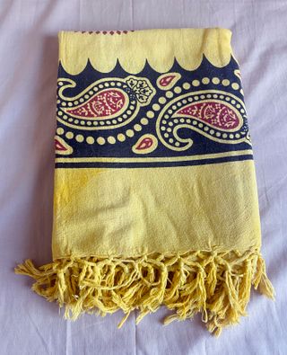 Pareo playa XL - Amarillo y negro