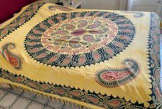 Pareo playa XL - Amarillo y negro