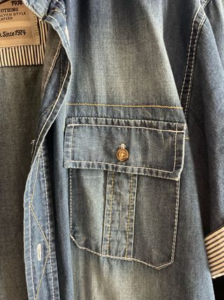 Camicia jeans a manica corta