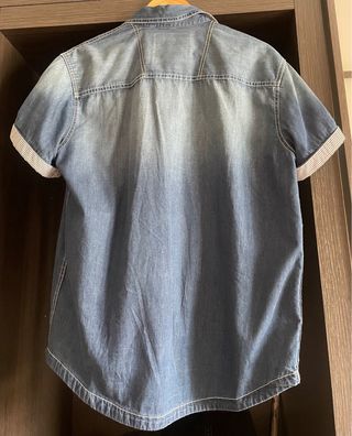 Camicia jeans a manica corta