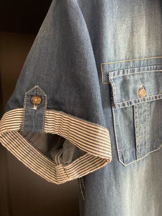 Camicia jeans a manica corta