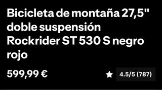 Bicicleta Rockrider ST 530s Mtb 27,5 pulgadas
