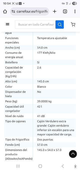Nevera IceCool 145cm. Venta en Septiembre.
