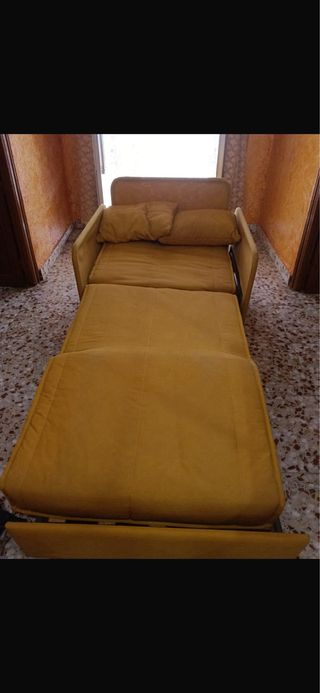 Sofá cama amarillo - Cómodo y plegable