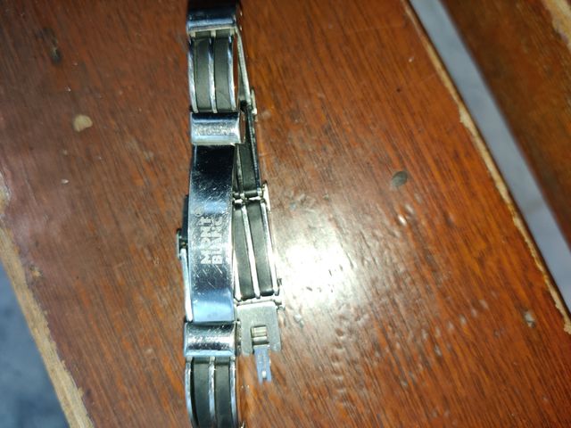 Pulsera Montblanc negra y plata