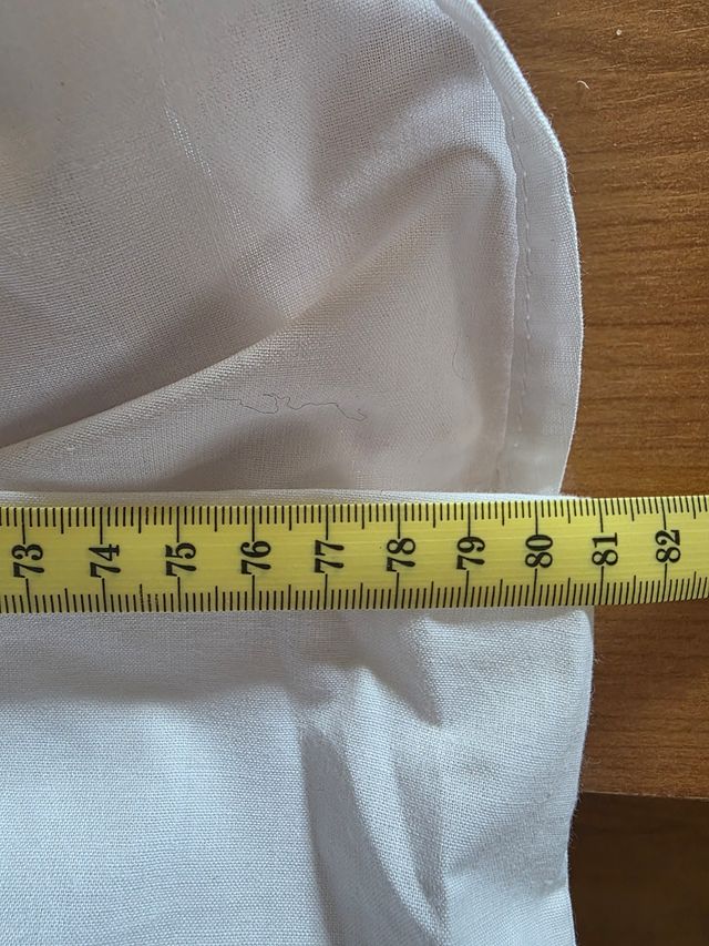 Funda nórdico 80x190 cm - algodón blanco