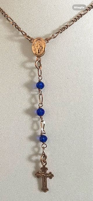 Collana Rosario argento bagnato oro 
