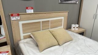 Cabecero cama Kiara - madera blanco/beige