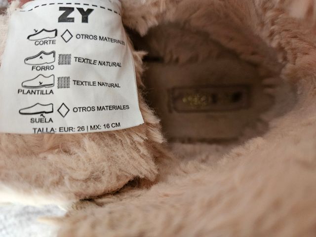 Botines niña talla 26 - borreguillo