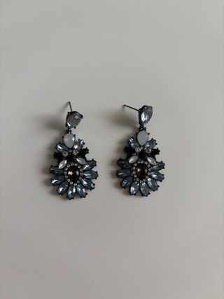Pendientes azul plata