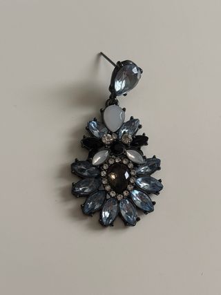 Pendientes azul plata