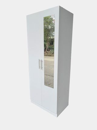 Armario blanco de madera - 2 puertas