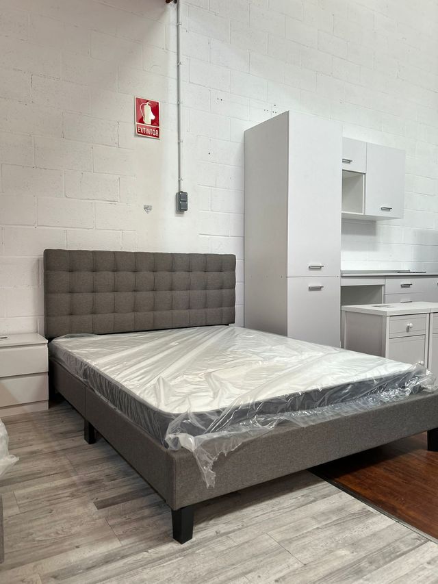 Letto con materasso 135x190 + testiera