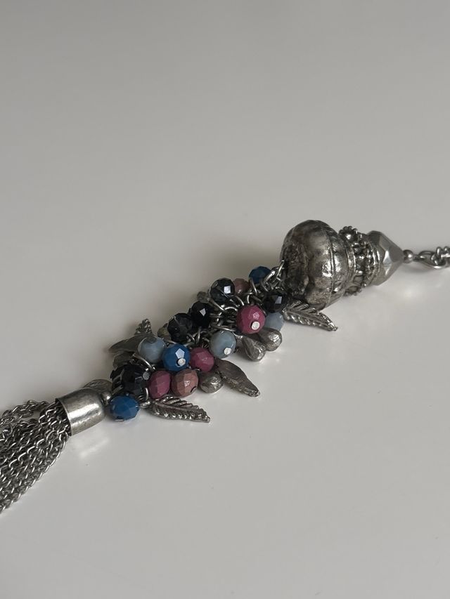 Colgante multicolor plata