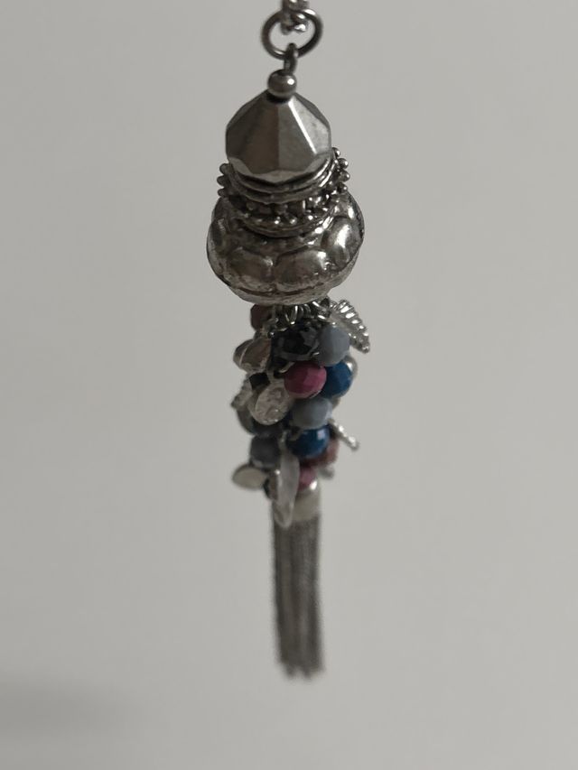 Colgante multicolor plata